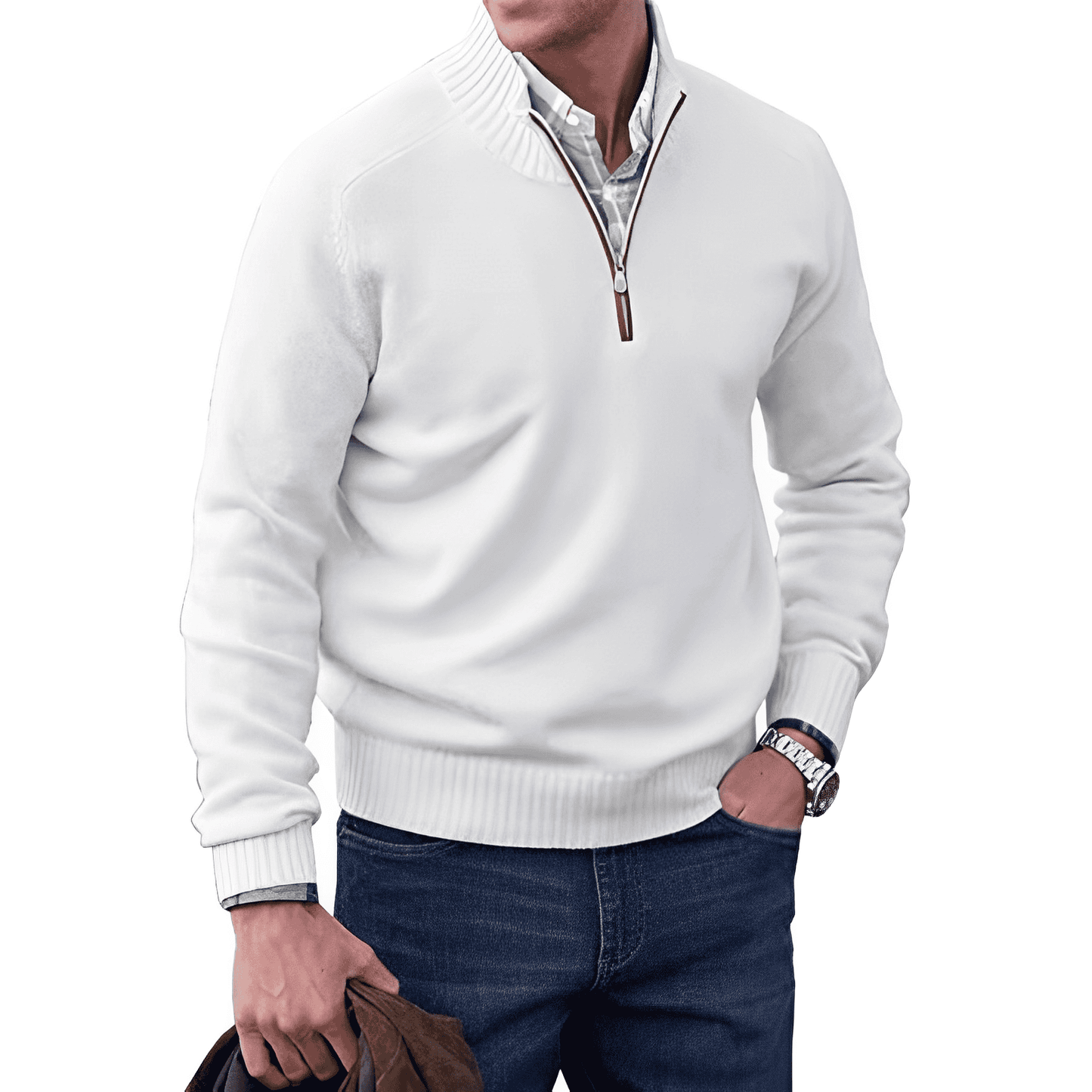 Jason - Cashmere Quarter Zip Sweater