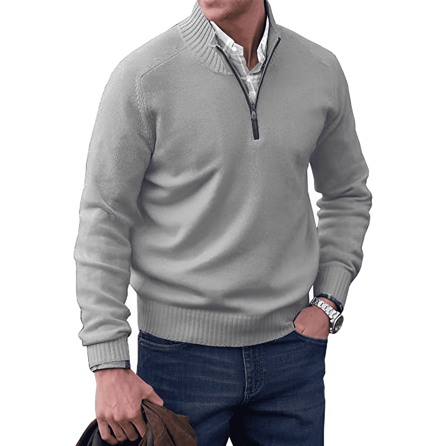 Jason - Cashmere Quarter Zip Sweater