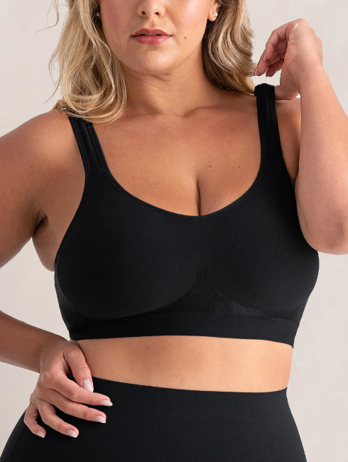 Wollza® Wire-Free Bralette: Wide Straps for a No Line No Bulge