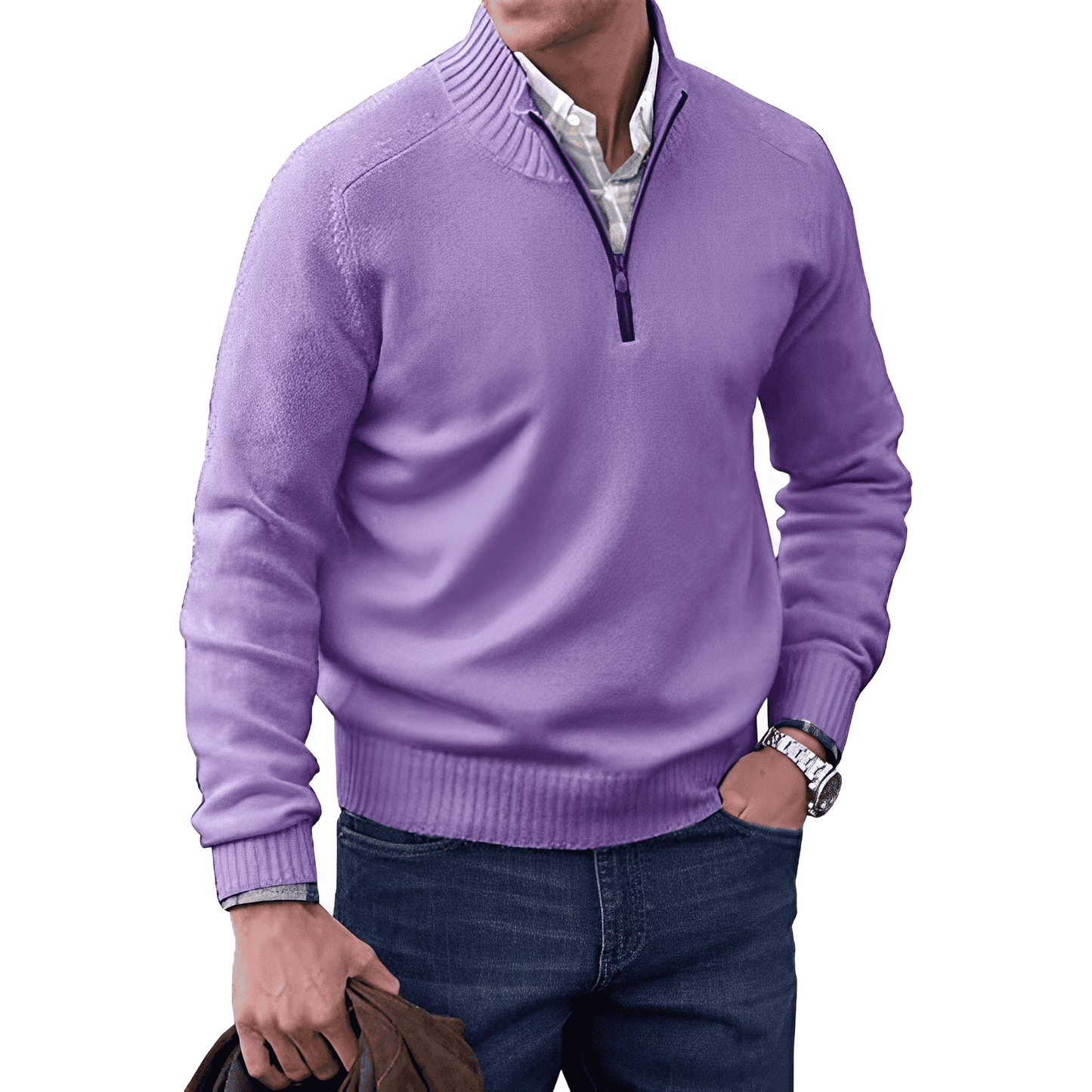 Jason - Cashmere Quarter Zip Sweater