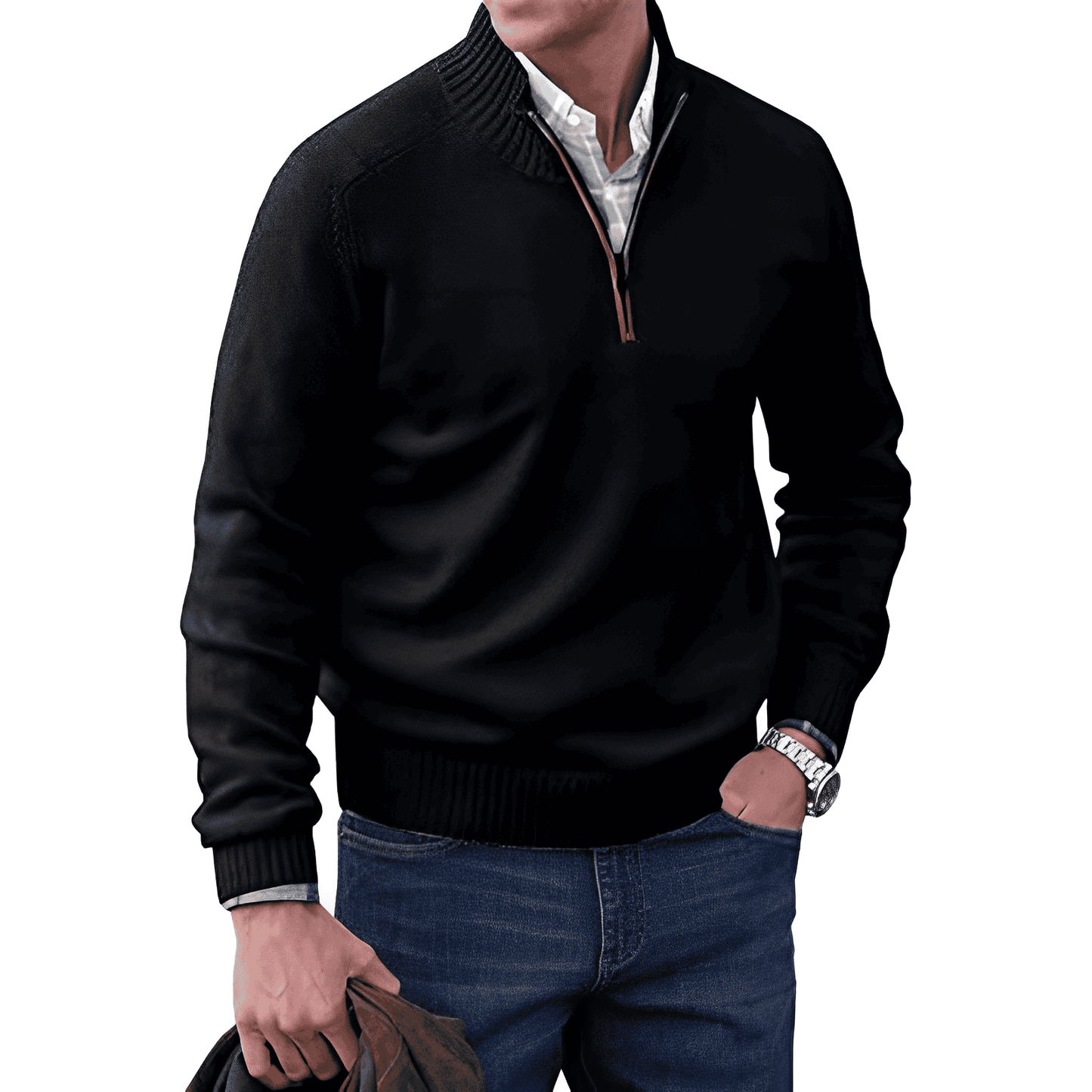 Jason - Cashmere Quarter Zip Sweater