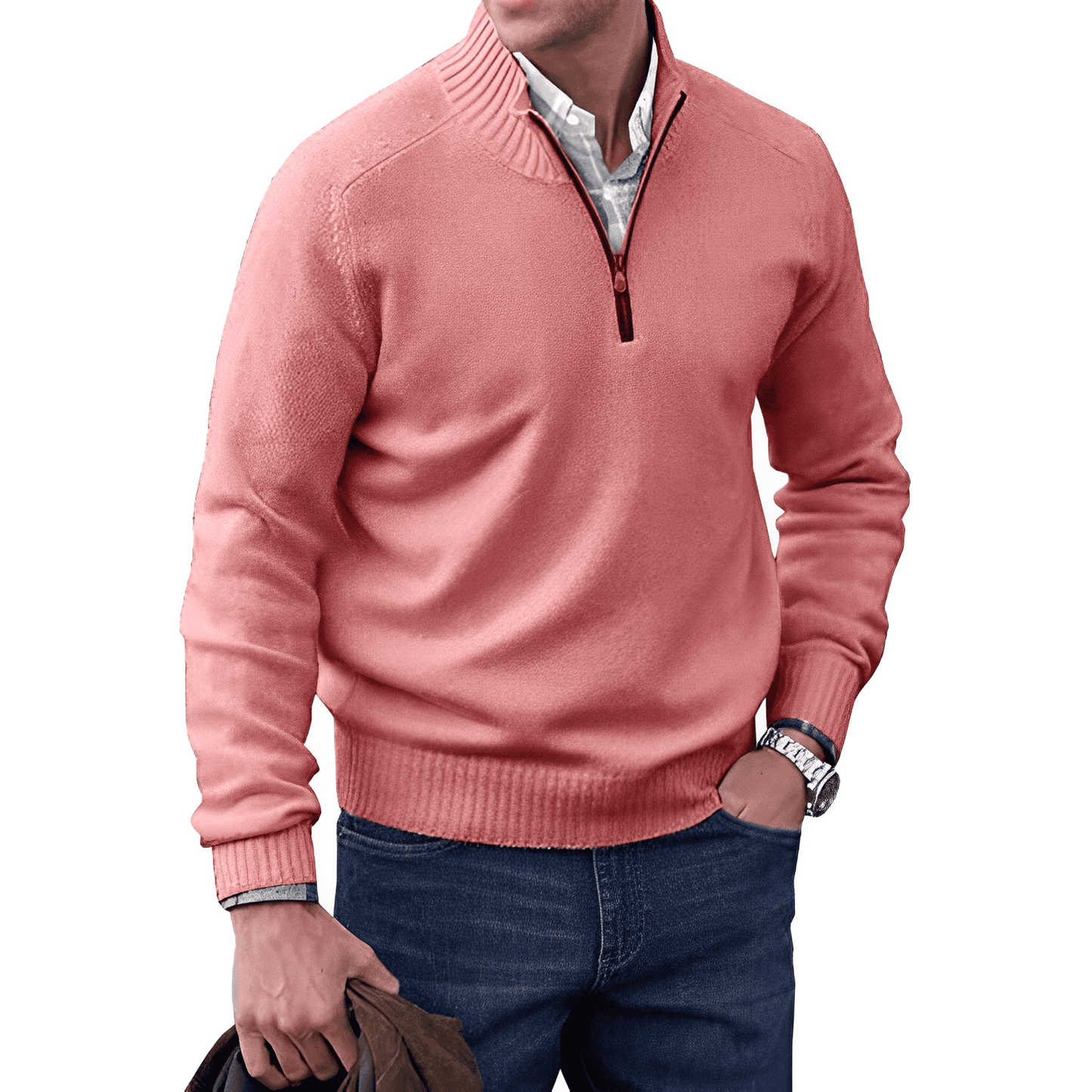 Jason - Cashmere Quarter Zip Sweater