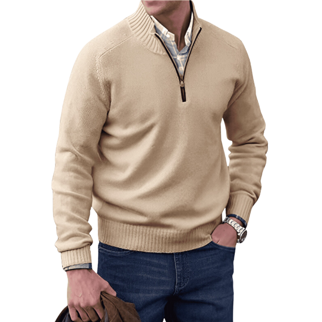 Jason - Cashmere Quarter Zip Sweater