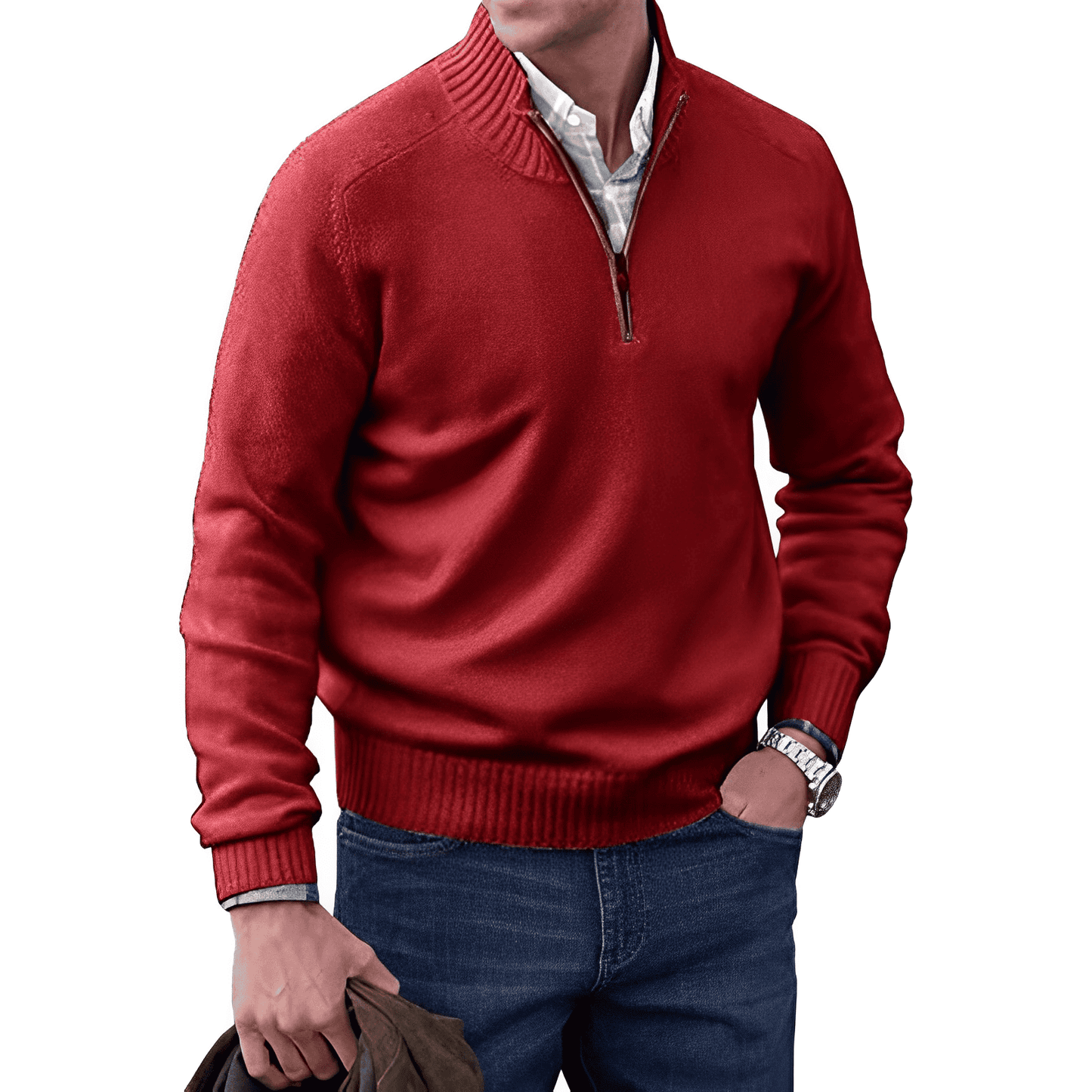 Jason - Cashmere Quarter Zip Sweater